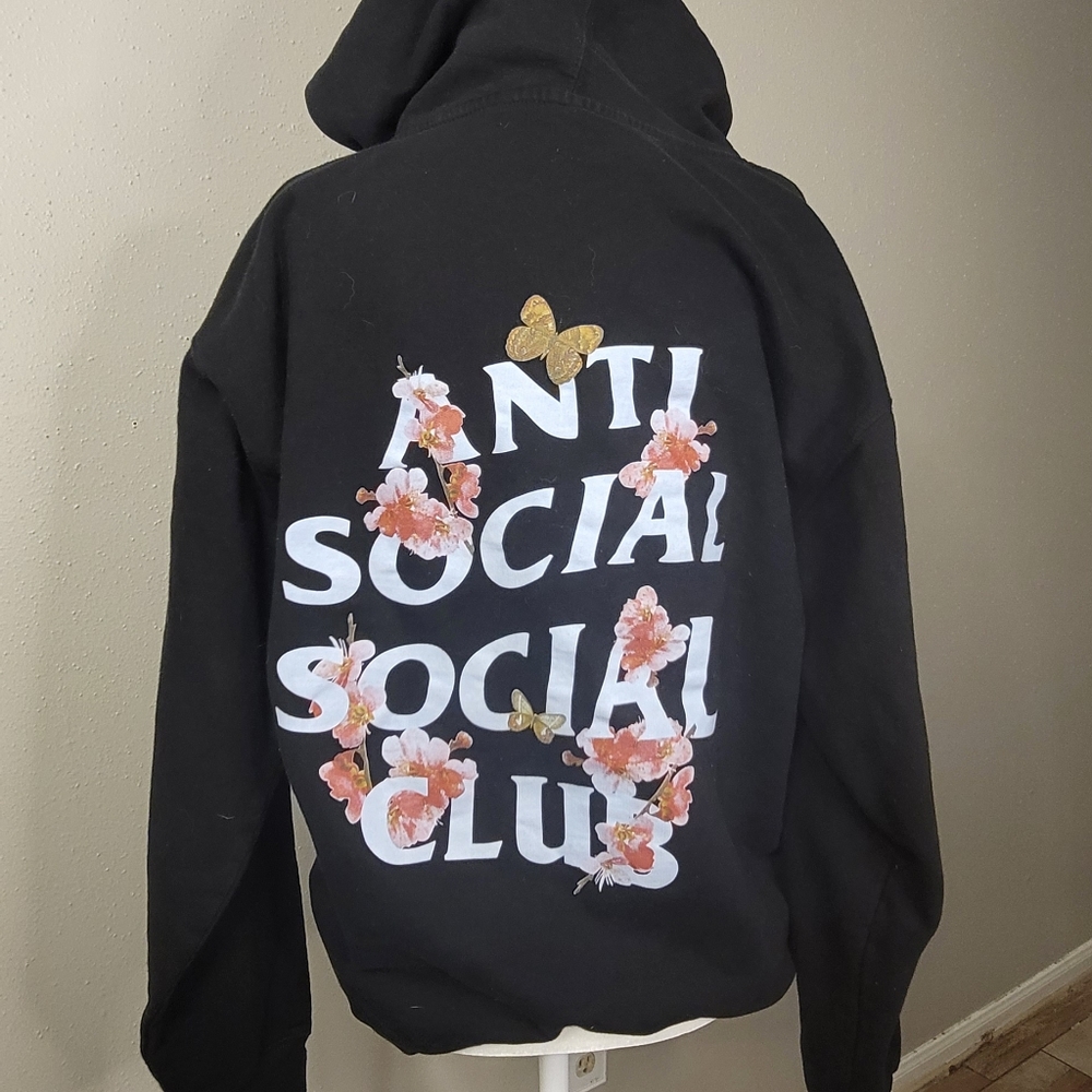 Anti Social Social Club Hoodie Black Blossom KKOCH